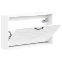 vidaXL Vegghengt skoskap HOORN 71 x 17 x 43 cm Konstruert tre Hvit