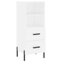 vidaXL Skjenk hvit 34,5x34x90 cm konstruert tre