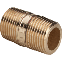 3/8" x 100 mm gjengede koblinger i rødgods lang nippel forkrommet