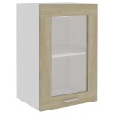 vidaXL Hengende skap glass sonoma eik 40x31x60 cm sponplate
