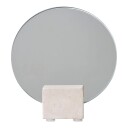 Bordspejl speil til bord Ø18 cm beige travertin.