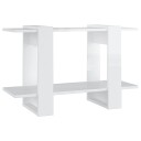 vidaXL Bokhylle/romdeler h?yglans hvit 80x30x51 cm