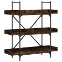  Bokhylle 3 etasjer røkt eik 100x33x108,5 cm konstruert tre 8721012194717