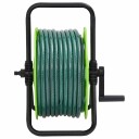 vidaXL Frittstående slangetrommel grønn med slangefester 0,5" 30 m PVC