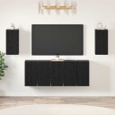  TV benksett 7 pcs Svart eik 30.5 x 30 x 60 cm Konstruert tre