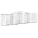 vidaXL Gabionkurver buede 10 stk 400x50x100/120 cm galvanisert jern