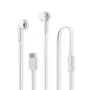 Nedis Kablede Øretelefoner Usb c Kabellengde: 1,20 M Innebygd Mikrofon Volumkontroll Hvit