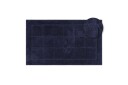 Baderomsmatte Kvadrat - 70x120 cm, Marineblå