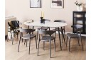 Castellana Spisebord Uttrekkbart 120-160x80 cm - Hvit Svart