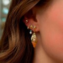 Stine A Jewelry Petit Bon Bon White Zircon Earring Piece Forgylt Sølv Sterling 925 