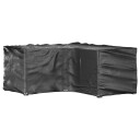 vidaXL L-formet hagemøbeltrekk 2 stk 12 maljer 185x185x90 cm