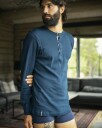 Dovre Grandad ribb | Økologisk bomull | Navy
