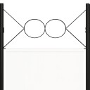 vidaXL Romdeler 5 paneler kremhvit 200x180 cm
