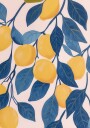 Melloi Art Prints Lemon Tree with Blue Leaves Illustration Plakat Plakat / 100x150cm 