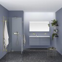 INR Iconic Nordic Rooms Dusjhjørne ARC 12 Måltilpasset Brushed Stainless / Timeless Klart Glass