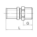 Trykkobling LK Systems PV Rett UG 25 x R25 mm