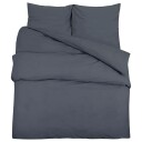 vidaXL Sengesett antrasitt 240x220 cm lett mikrofiber