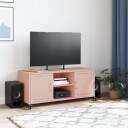  TV-benk rosa 100,5x39x43,5 cm kaldvalset stål