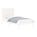 vidaXL Sengeramme hvit heltre 90x200 cm