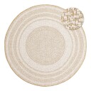 Rundt teppe   Indoor/Outdoor Angus natur Størrelse: Ø 120 cm