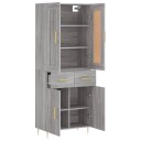 vidaXL Highboard grå sonoma 69,5x34x180 cm konstruert tre 8720845492939