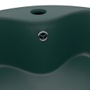 vidaXL Luksuriøs servant med overløp matt mørkegrønn 36x13 cm keramisk