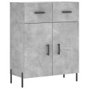 vidaXL Skjenk betonggrå 69,5x34x90 cm konstruert tre