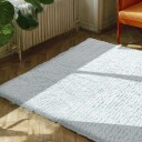 Ryetepper   Aden lyseblå/hvit Størrelse: 200 x 290 cm