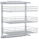  Uttrekkbare kurvskuffer 3 etasjer 47x35x56 cm 50970