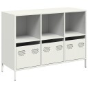  Skjenk hvit 101,5x39x73,5 cm kaldvalset stål 8721102931260