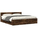  Sengeramme med hodegavl røkt eik 180x200 cm konstruert tre 8721102855498