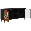 vidaXL TV skap GENNEP 102 x 33 x 51 cm Svart eik Konstruert tre