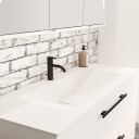 Linn Bad Vale Møbel Glass Hvit Matt 120cm Senter