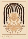 Vessel Collection : Sun & Moon LineArt Poster Poster Plakat / 21x30cm
