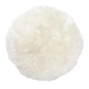 Skinnwille Gently Sittepute i saueskinn ø34 cm White