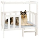 Vidaxl Hundeseng Hvit 105.5X83.5X100 cm Heltre Furu
