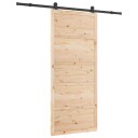 vidaXL Skyvedør Naturlig 80 x 208 cm Heltre furu