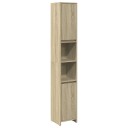  Baderomsskap sonoma eik 30x30x183,5 cm sponplate 8721102823176