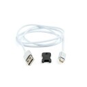 Magnetisk ladekabel USB til Lightning - 1m