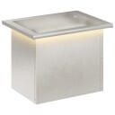 vidaXL Hageplantekasse med LED Sølv 30 x 40 x 30 cm Rustfritt stål