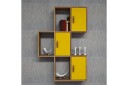 Vegghylle Amtorp 75 cm   Brun|Gul