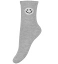 Minymo Sokker 2 pack Grå Melert/Hvit m. Smiley Minymo 23/26 Sokker 23 26