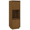 vidaXL Highboard brun 38x35x117 cm heltre furu