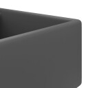 vidaXL Luksuriøs servant overløp firkantet mørkegrå 41x41 cm keramisk