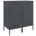  Skjenker 2 stk antrasitt 36x39x79 cm stål 8721102389795