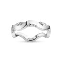 Sif Jakobs Jewellery Ellera Waves Altro Ring Sølv farge Hvit 58.0 Eurosize