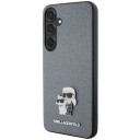Karl Lagerfeld Saffiano Metal Pin-deksel til Samsung Galaxy S24 - Grå