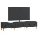  TV skap med skuff Svart 147 x 34,5 x 30 cm Konstruert tre