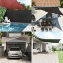 vidaXL Solseil 160 g/m² rød 2x4 m HDPE