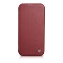Icarer Ce Premium Leather Folio Case Iphone 14 Plus Lærveske Med Flip Magnetic Magsafe Rød (Wmi14220715-Rd)